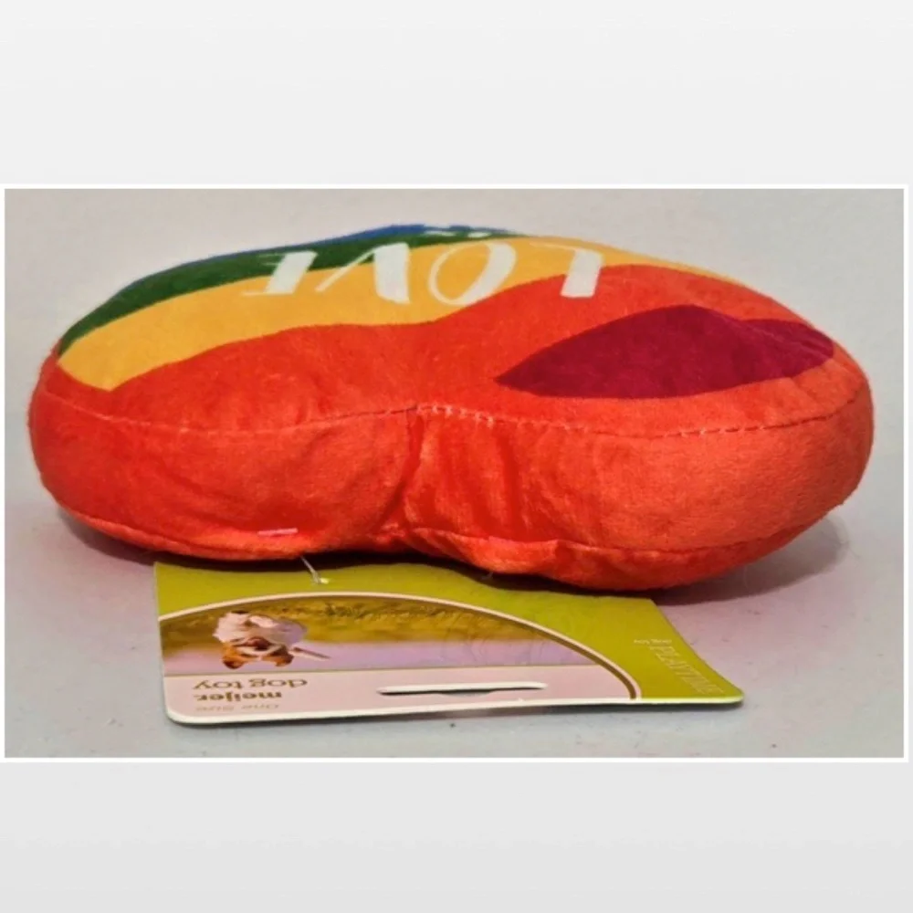 New Dog Toy Plush OS Heart Rainbow Pride Love Is Love Animal Pet NWT